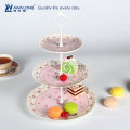 Three layer ceramic fruit plate ,colored ceramic plate